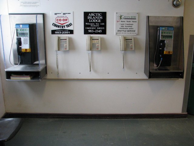 Cambridge Bay airport public phones