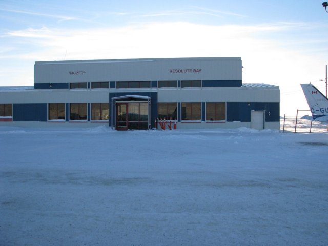 Arriving at the Resolute Bay airport