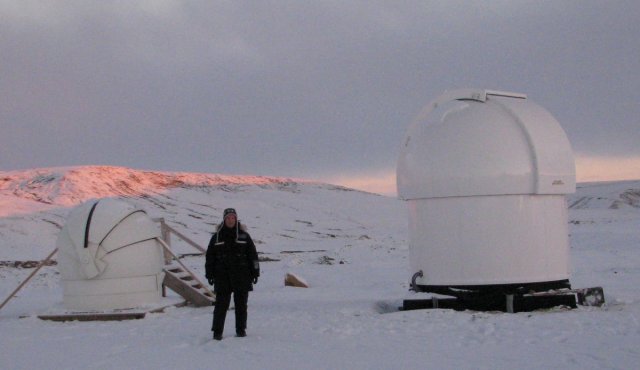 With the starphotometer domes